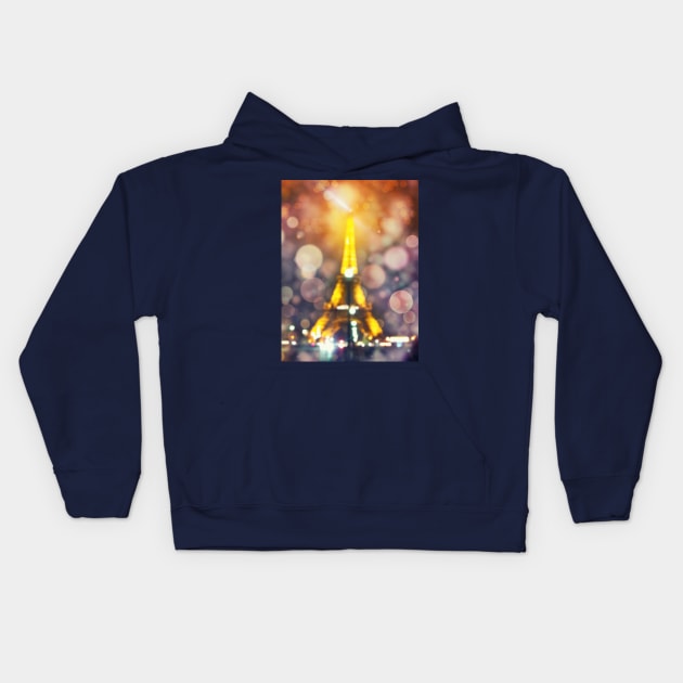 Eiffel Tower Kids Hoodie by psychoshadow